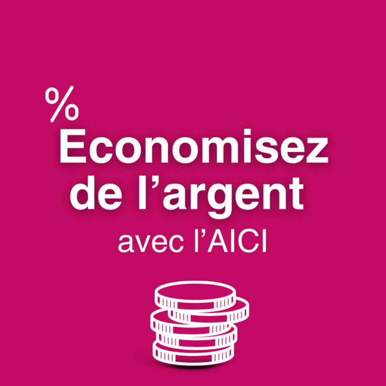 Cette image montre un texte qui dit "Economisez de l'argent avec l'AICI". Qu'est ce que l'AICI ?