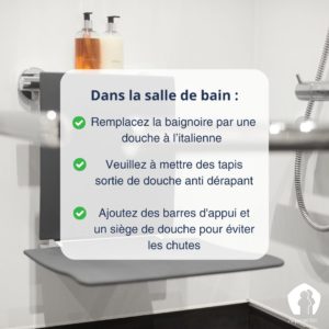 Aménager sa salle de bain pour une meilleure autonomie à domicile.