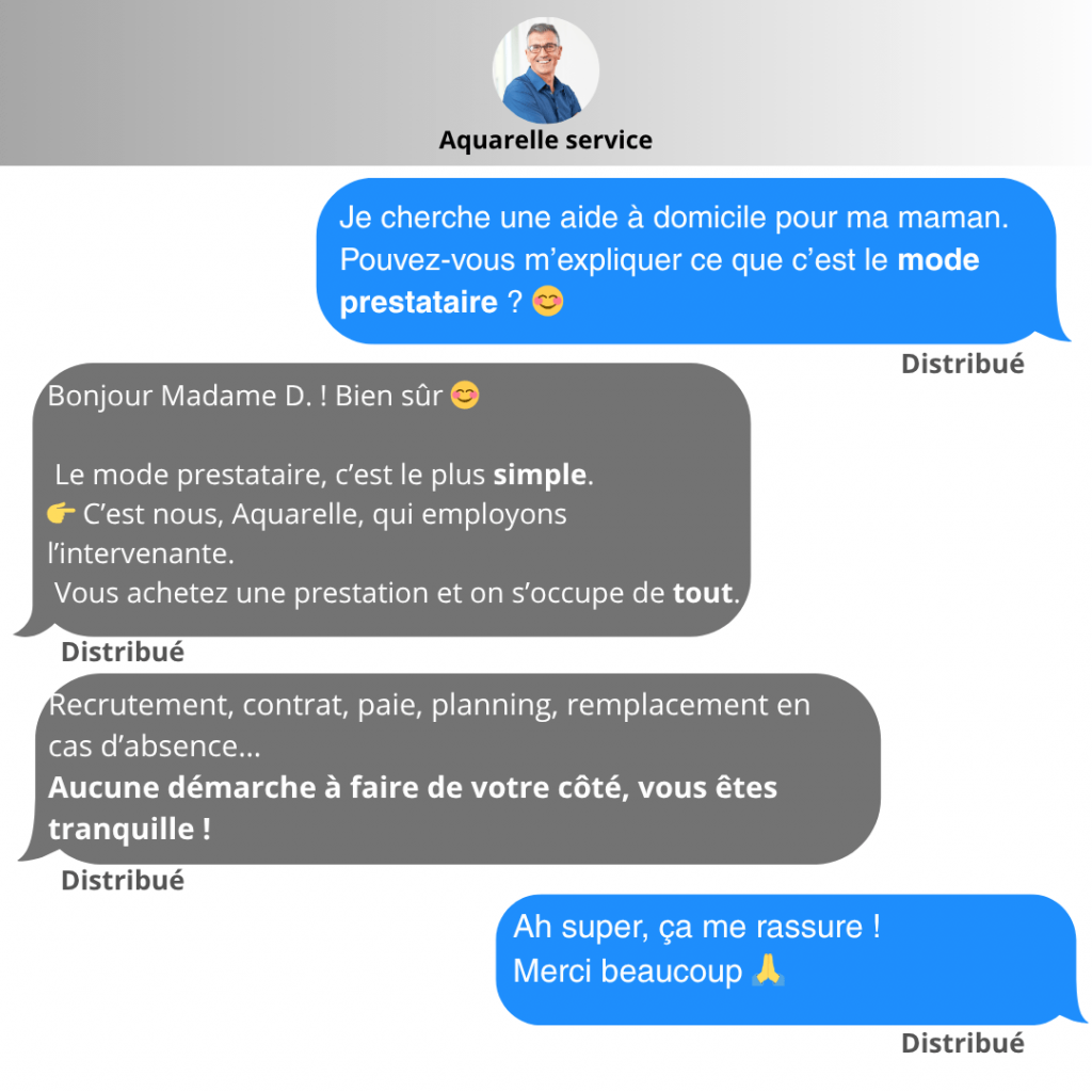 Mode prestataire
